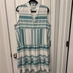 Sleeveless Geometric Pattern Dress